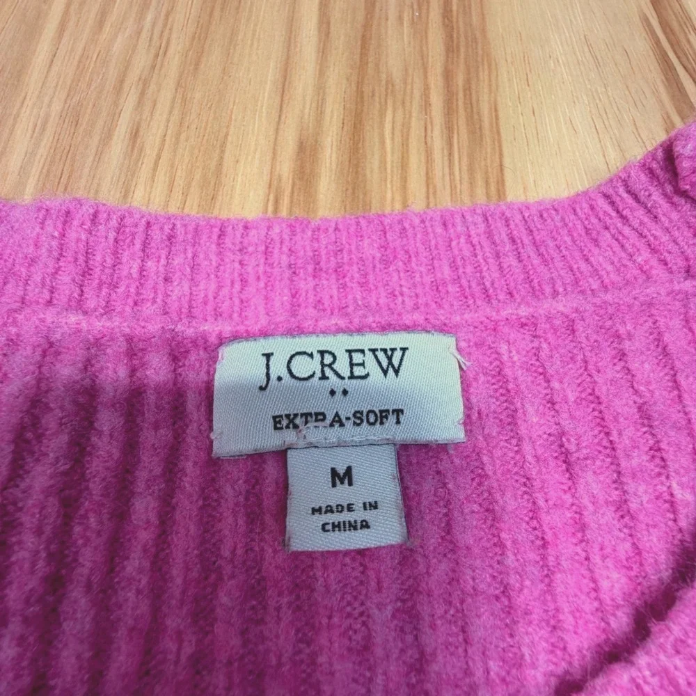 J.Crew Extra-Soft‎ Ribbed Crewneck Sweater Pink Medium